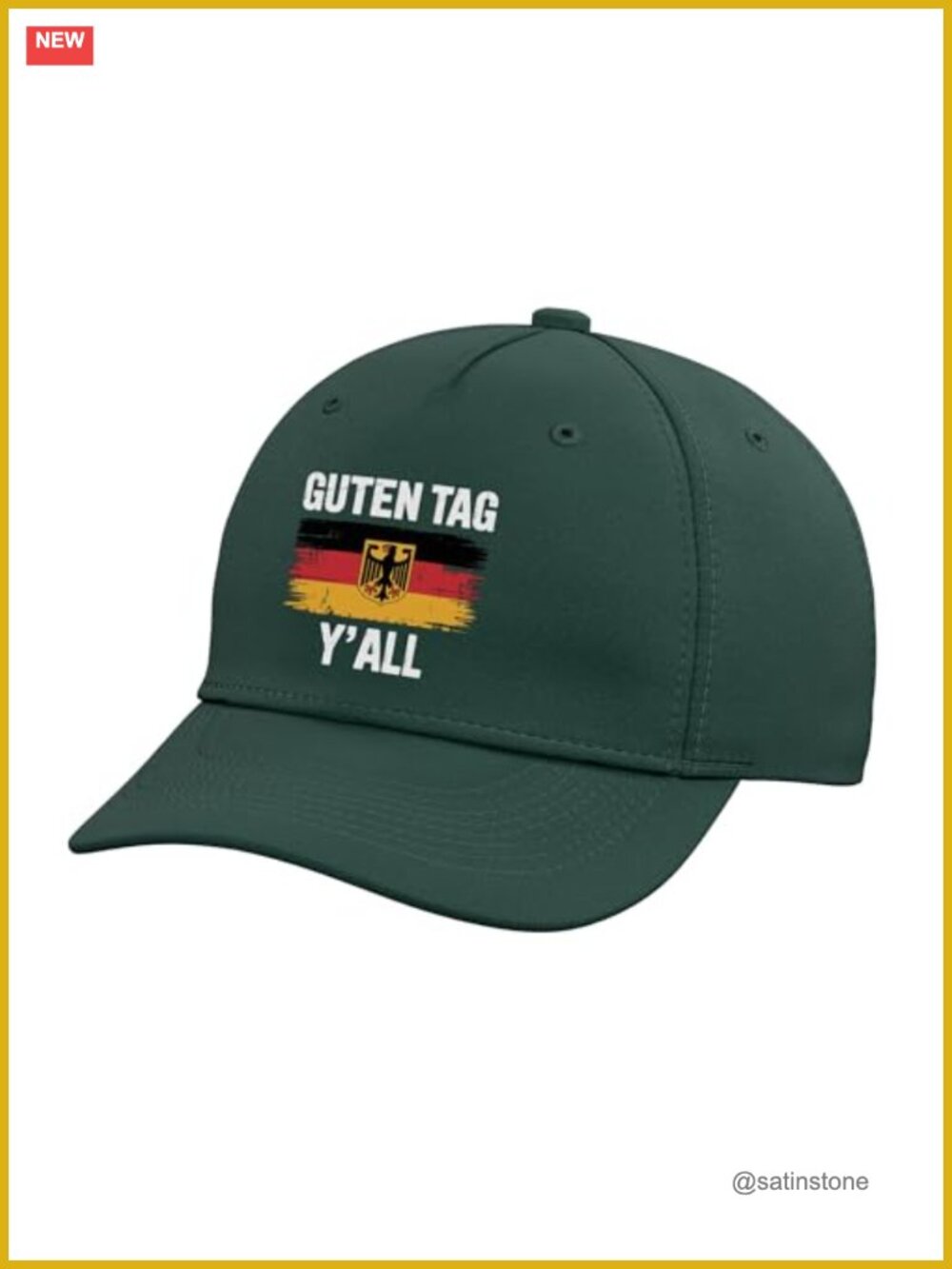 German Oktoberfest Baseball Hat Guten Tag Y'all Adjustable Cotton